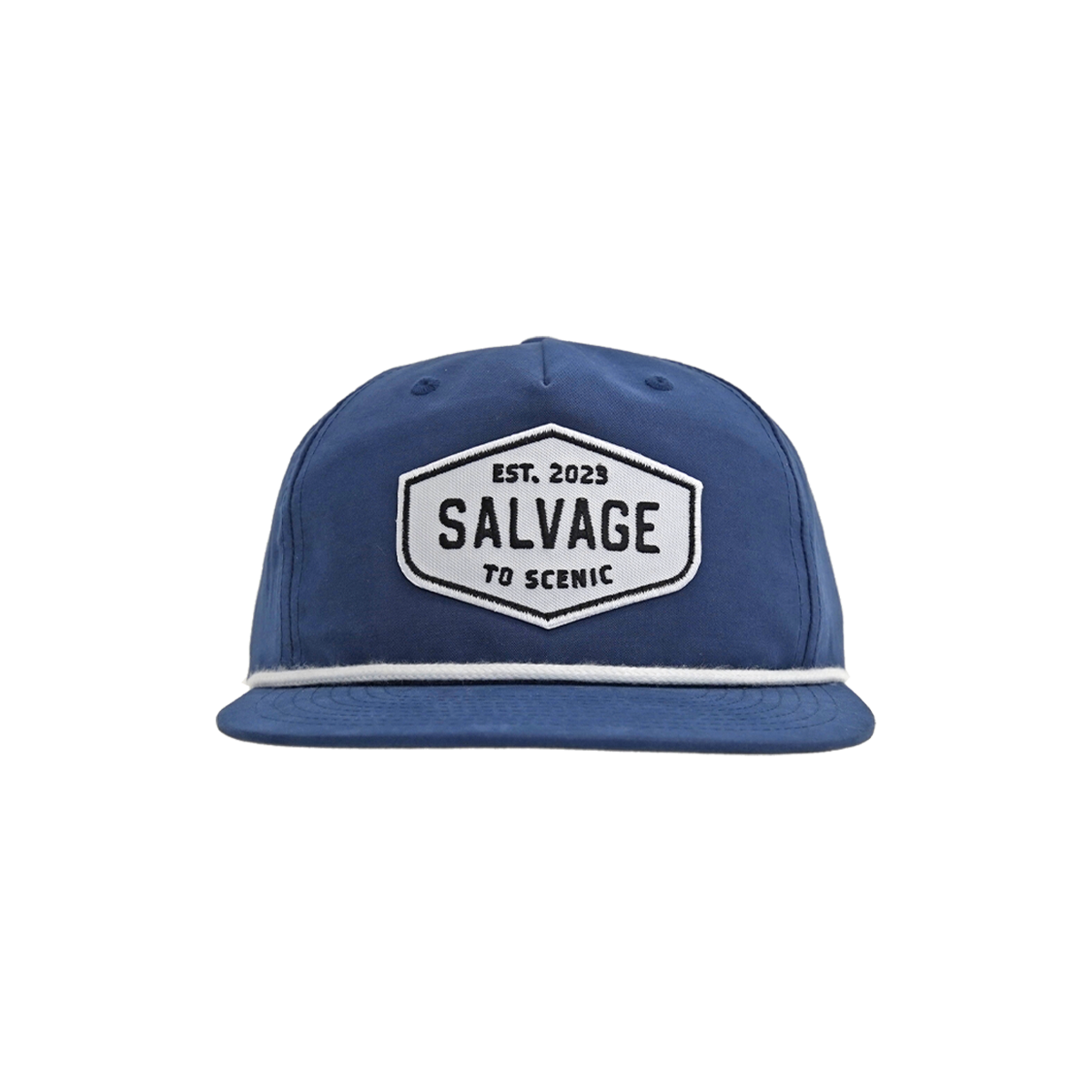 Salvage Badge Snapback - Navy/White